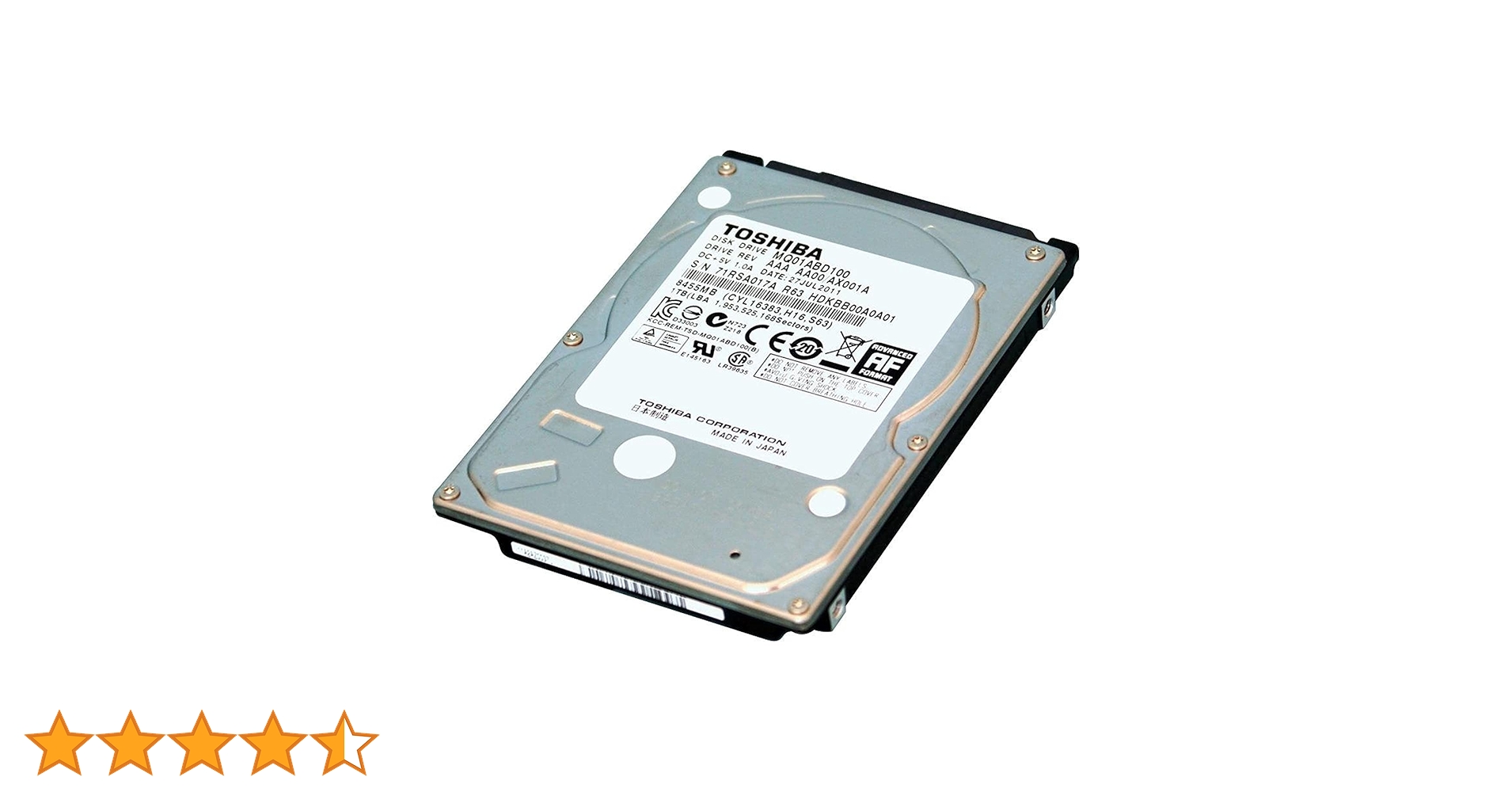東芝 Toshiba MQ01ABD100V（2.5インチ HDD 1TB） Amazon.com: Toshiba 1TB 5400RPM 8MB Cache SATA 3.0Gb/s 2.5